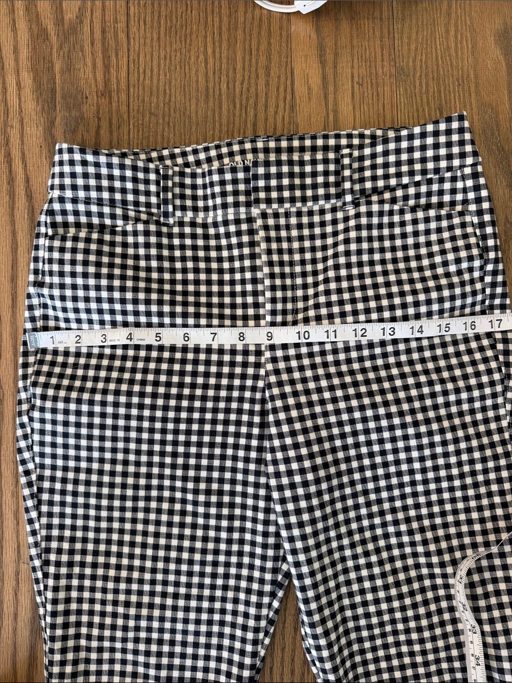 Old Navy High-Rise Pixie Black & White Gingham Pants - Picture 9 of 11